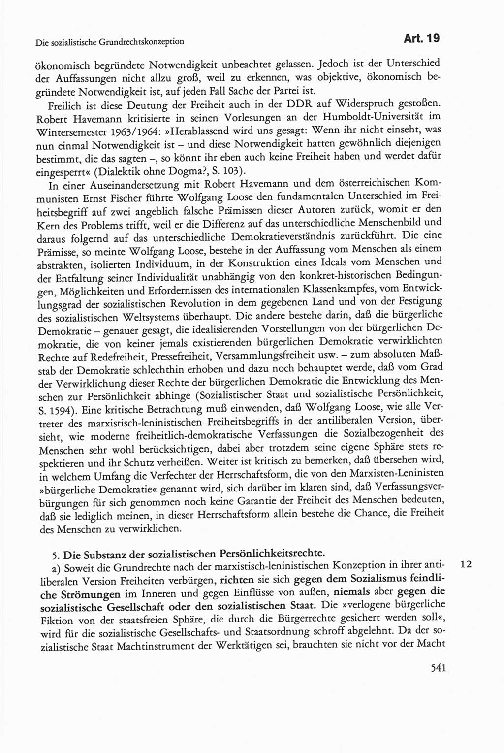 Die sozialistische Verfassung der Deutschen Demokratischen Republik (DDR), Kommentar mit einem Nachtrag 1997, Seite 541 (Soz. Verf. DDR Komm. Nachtr. 1997, S. 541)