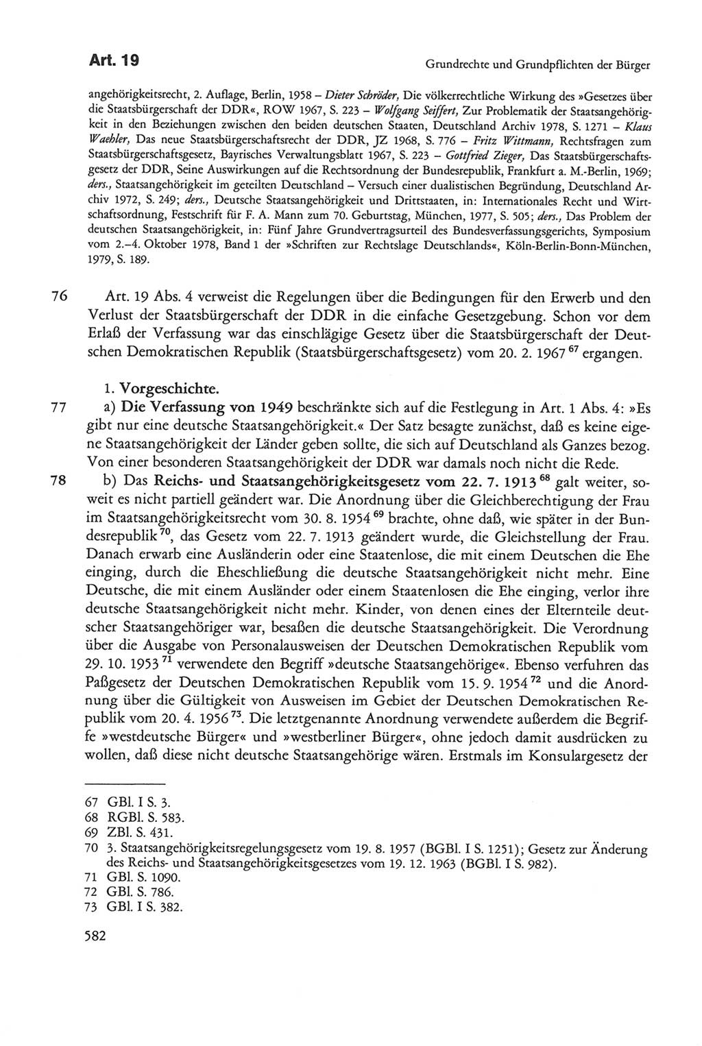 Die sozialistische Verfassung der Deutschen Demokratischen Republik (DDR), Kommentar mit einem Nachtrag 1997, Seite 582 (Soz. Verf. DDR Komm. Nachtr. 1997, S. 582)