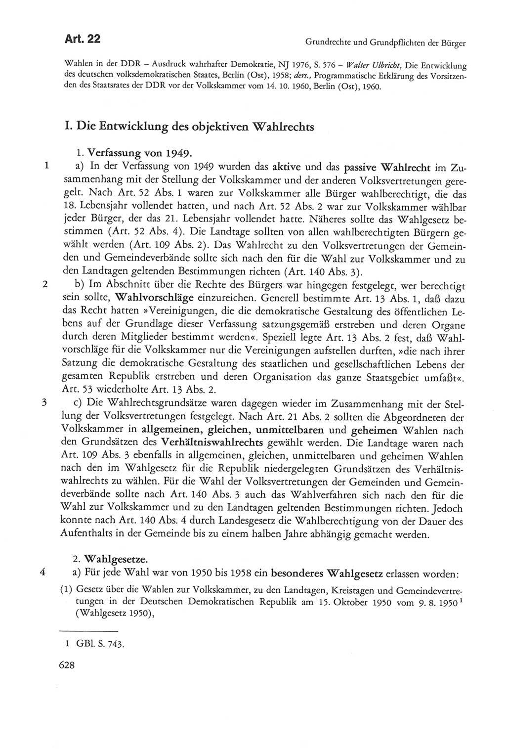 Die sozialistische Verfassung der Deutschen Demokratischen Republik (DDR), Kommentar mit einem Nachtrag 1997, Seite 628 (Soz. Verf. DDR Komm. Nachtr. 1997, S. 628)