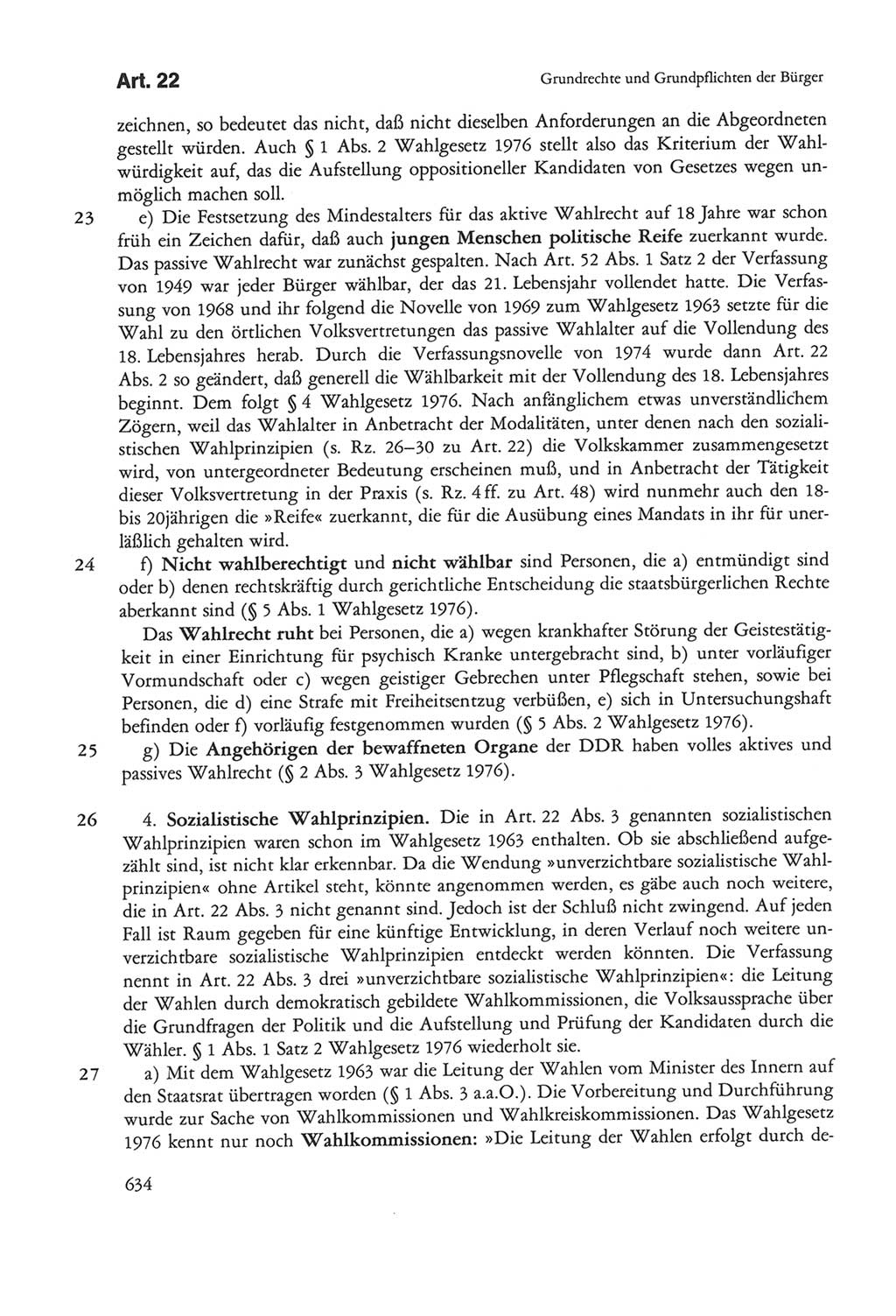 Die sozialistische Verfassung der Deutschen Demokratischen Republik (DDR), Kommentar mit einem Nachtrag 1997, Seite 634 (Soz. Verf. DDR Komm. Nachtr. 1997, S. 634)