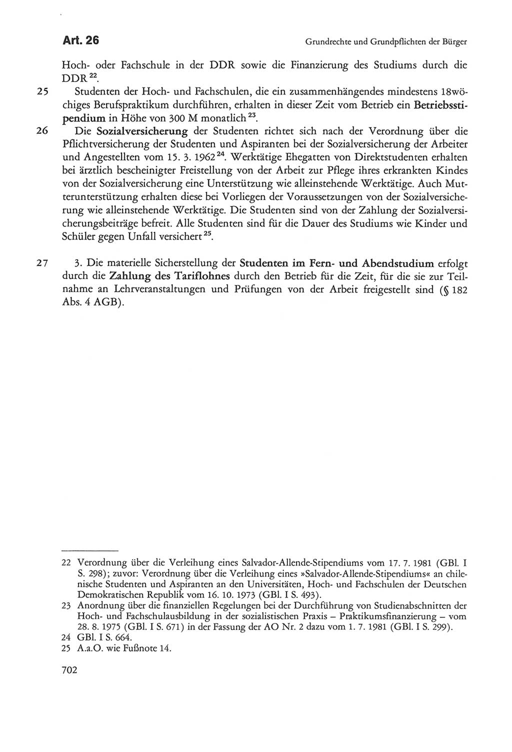 Die sozialistische Verfassung der Deutschen Demokratischen Republik (DDR), Kommentar mit einem Nachtrag 1997, Seite 702 (Soz. Verf. DDR Komm. Nachtr. 1997, S. 702)