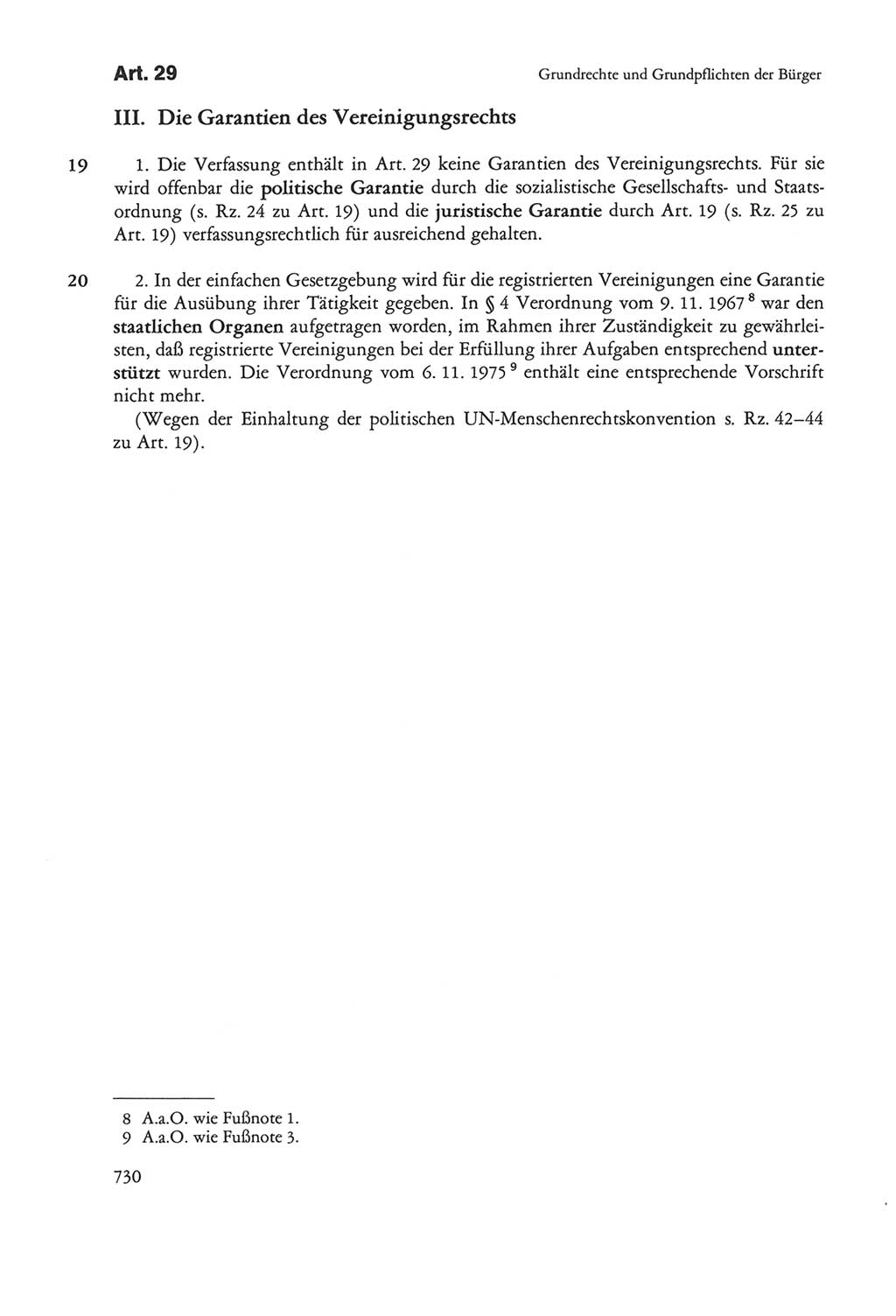 Die sozialistische Verfassung der Deutschen Demokratischen Republik (DDR), Kommentar mit einem Nachtrag 1997, Seite 730 (Soz. Verf. DDR Komm. Nachtr. 1997, S. 730)