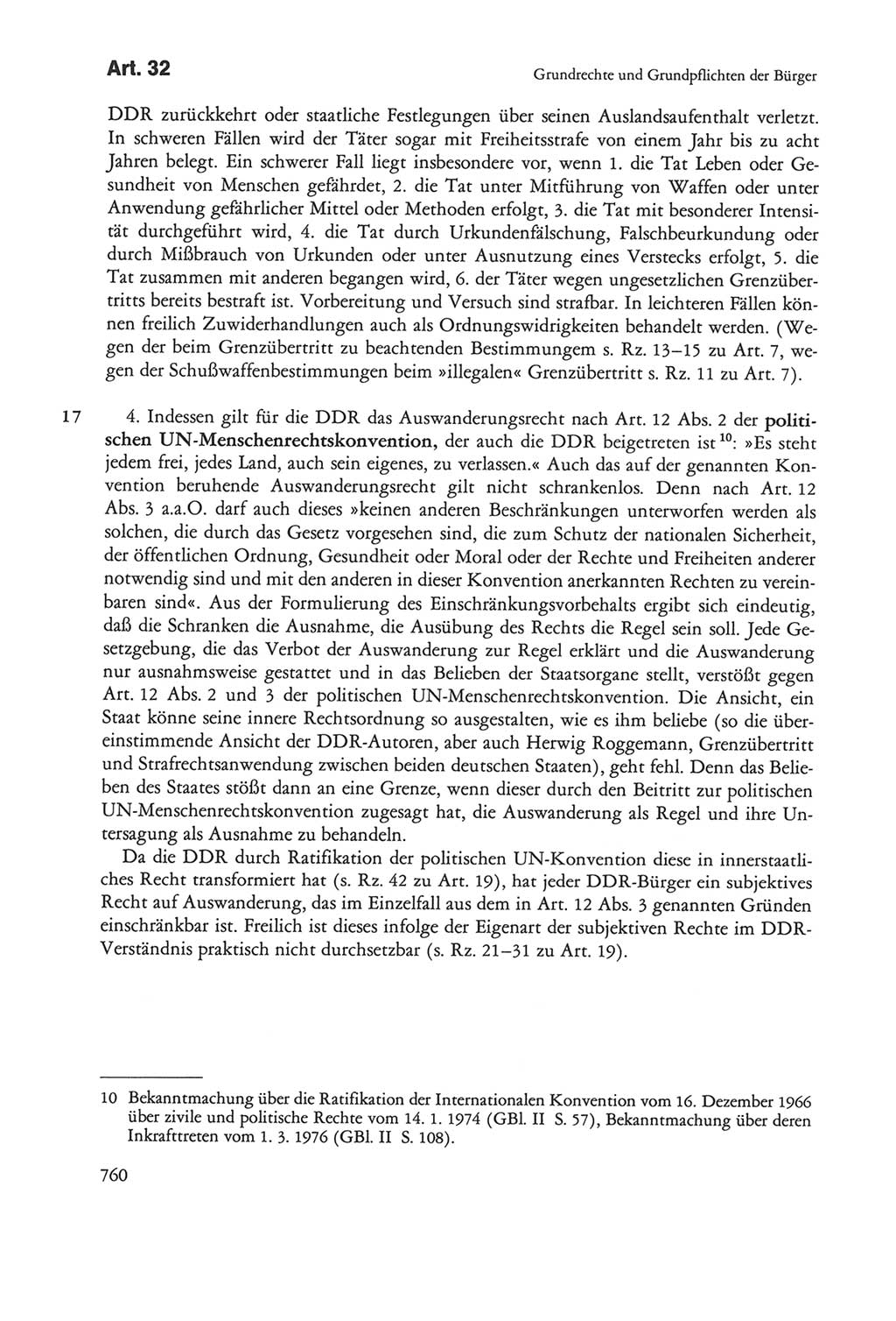 Die sozialistische Verfassung der Deutschen Demokratischen Republik (DDR), Kommentar mit einem Nachtrag 1997, Seite 760 (Soz. Verf. DDR Komm. Nachtr. 1997, S. 760)