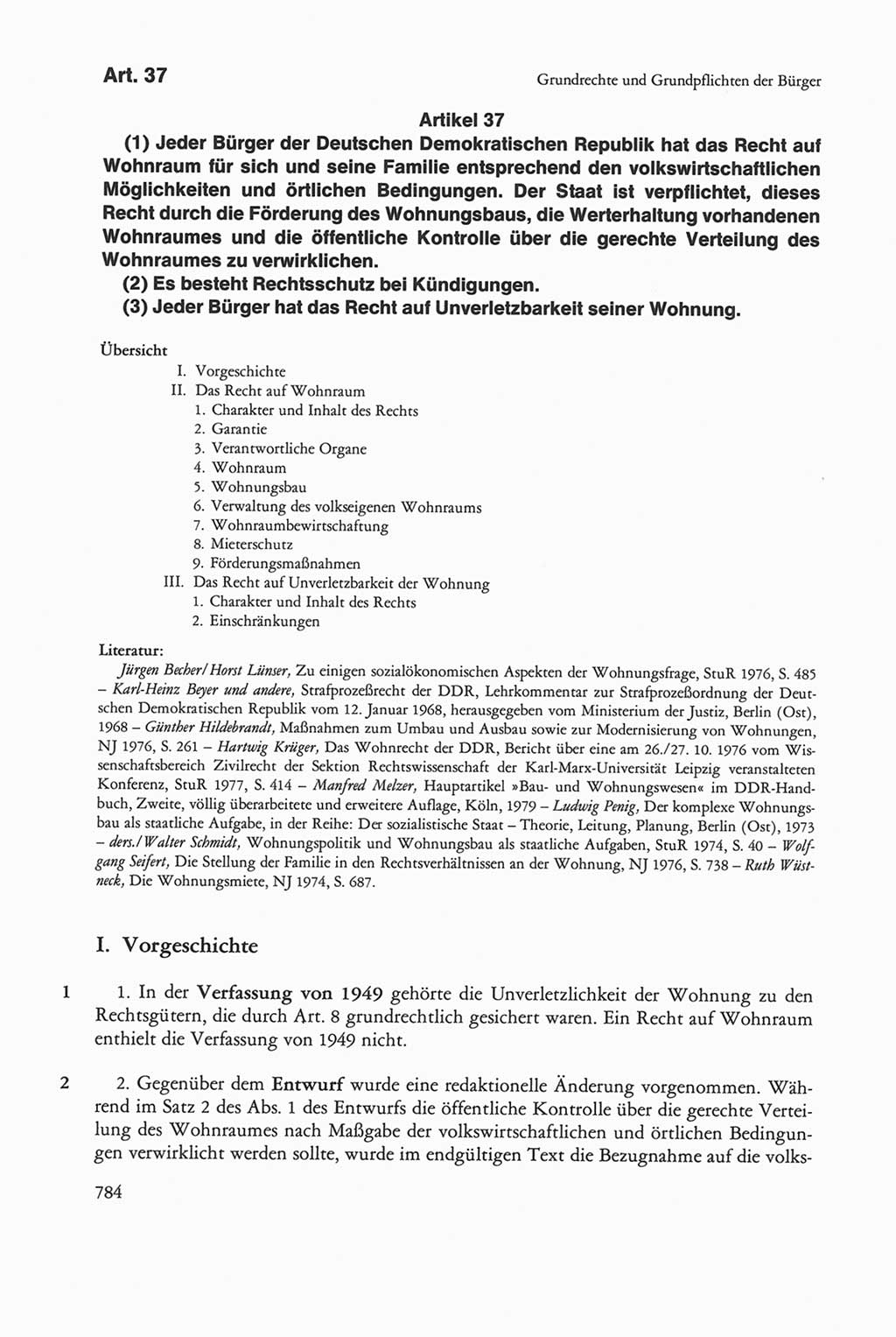 Die sozialistische Verfassung der Deutschen Demokratischen Republik (DDR), Kommentar mit einem Nachtrag 1997, Seite 784 (Soz. Verf. DDR Komm. Nachtr. 1997, S. 784)