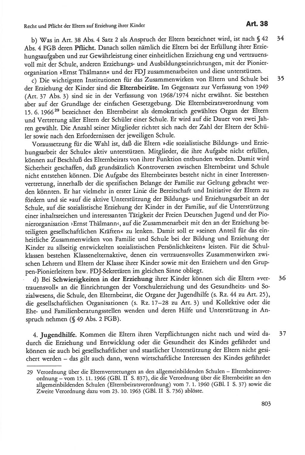 Die sozialistische Verfassung der Deutschen Demokratischen Republik (DDR), Kommentar mit einem Nachtrag 1997, Seite 803 (Soz. Verf. DDR Komm. Nachtr. 1997, S. 803)