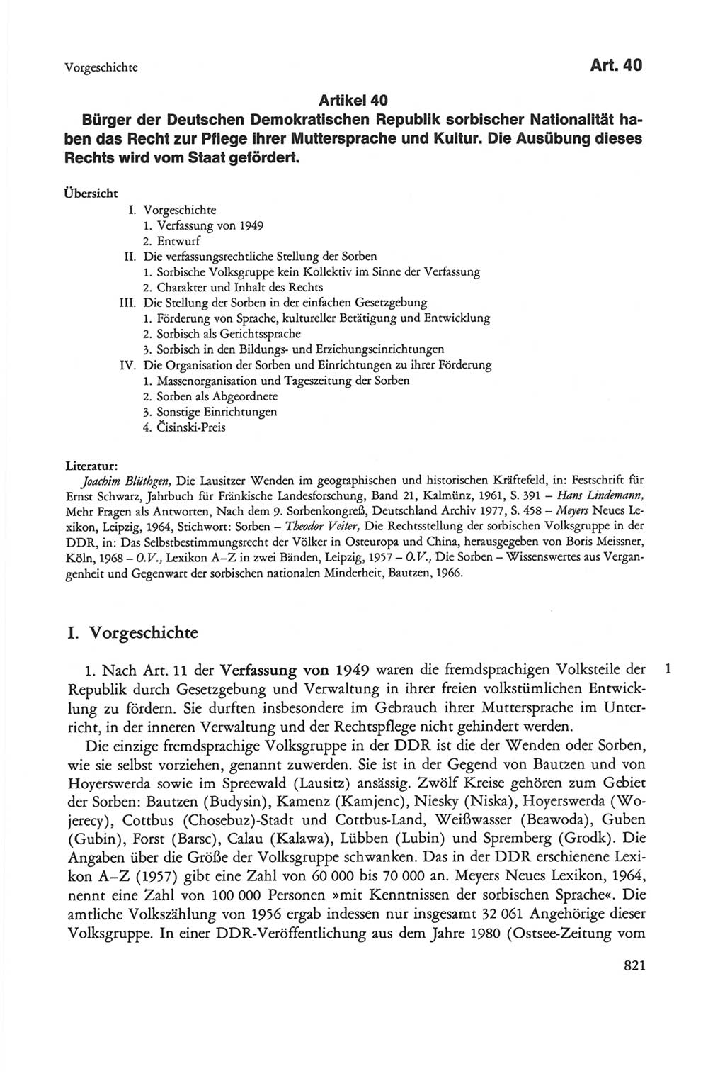 Die sozialistische Verfassung der Deutschen Demokratischen Republik (DDR), Kommentar mit einem Nachtrag 1997, Seite 821 (Soz. Verf. DDR Komm. Nachtr. 1997, S. 821)