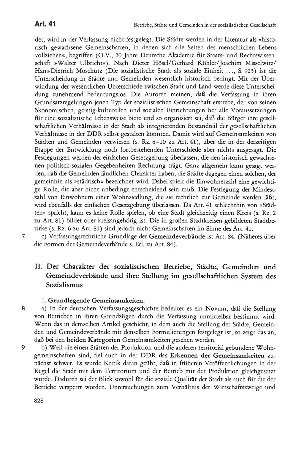 Die sozialistische Verfassung der Deutschen Demokratischen Republik (DDR), Kommentar mit einem Nachtrag 1997, Seite 828 (Soz. Verf. DDR Komm. Nachtr. 1997, S. 828)