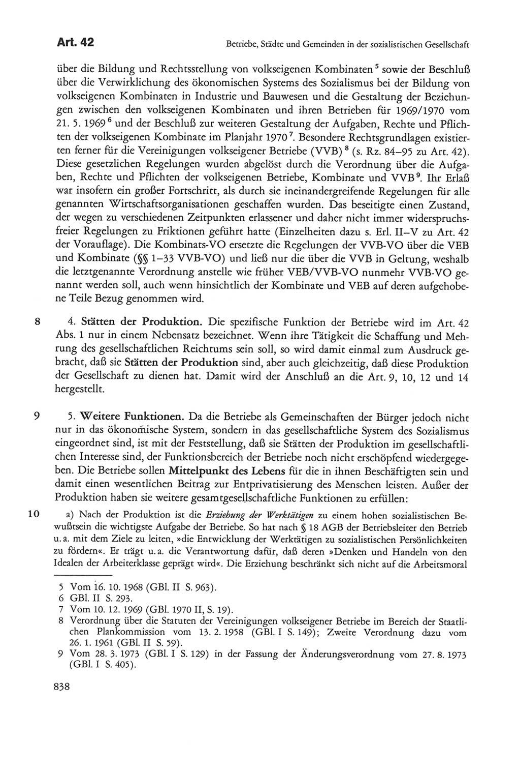 Die sozialistische Verfassung der Deutschen Demokratischen Republik (DDR), Kommentar mit einem Nachtrag 1997, Seite 838 (Soz. Verf. DDR Komm. Nachtr. 1997, S. 838)