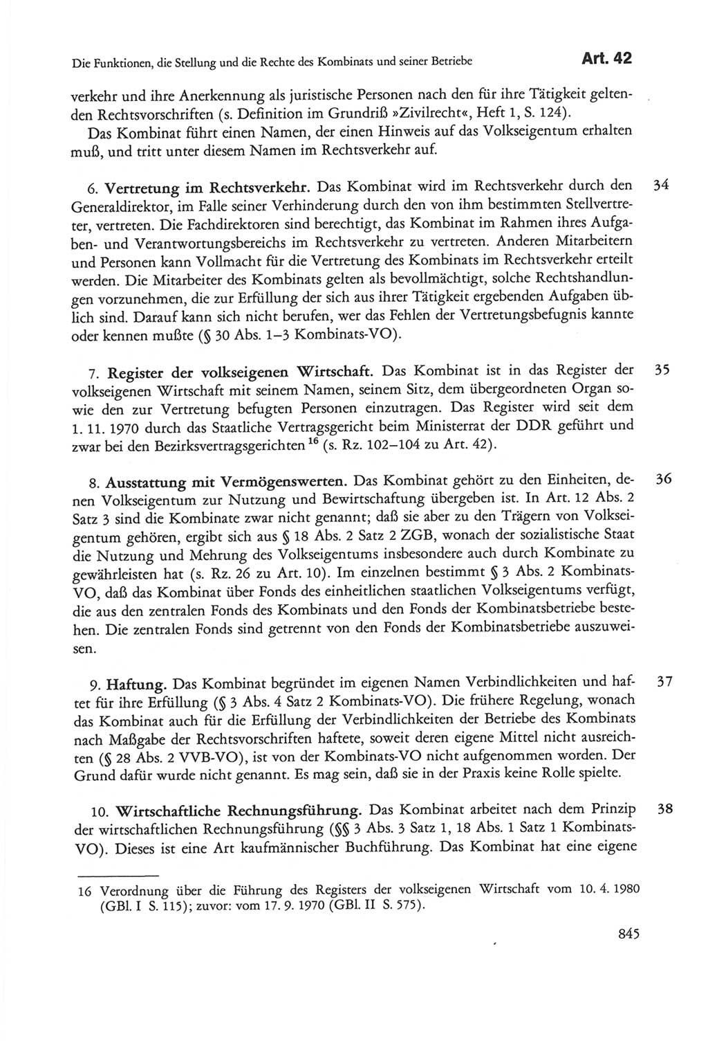 Die sozialistische Verfassung der Deutschen Demokratischen Republik (DDR), Kommentar mit einem Nachtrag 1997, Seite 845 (Soz. Verf. DDR Komm. Nachtr. 1997, S. 845)