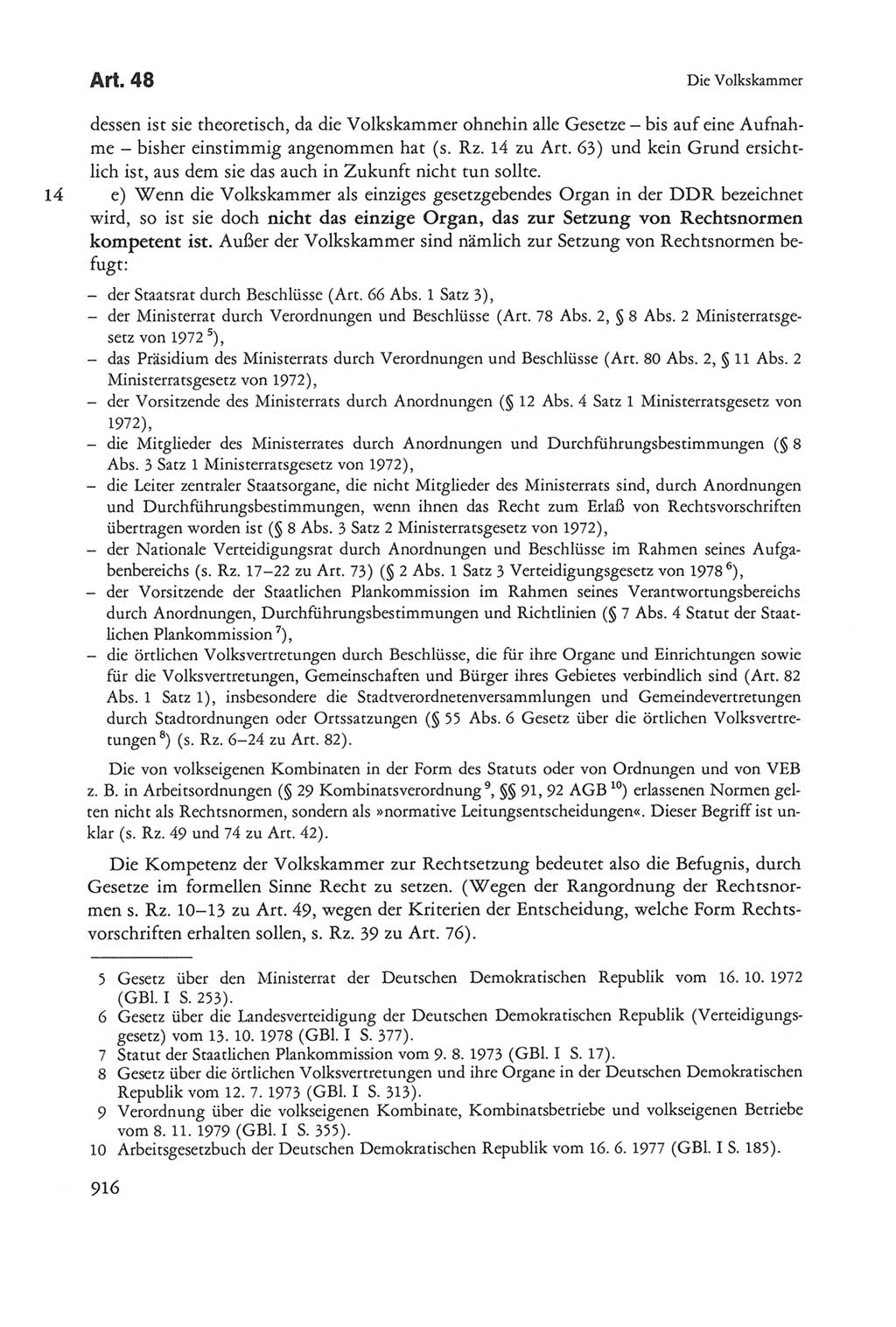 Die sozialistische Verfassung der Deutschen Demokratischen Republik (DDR), Kommentar mit einem Nachtrag 1997, Seite 916 (Soz. Verf. DDR Komm. Nachtr. 1997, S. 916)