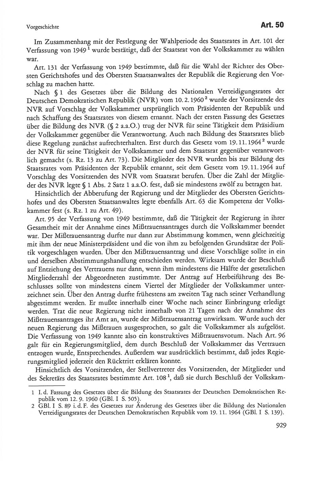 Die sozialistische Verfassung der Deutschen Demokratischen Republik (DDR), Kommentar mit einem Nachtrag 1997, Seite 929 (Soz. Verf. DDR Komm. Nachtr. 1997, S. 929)