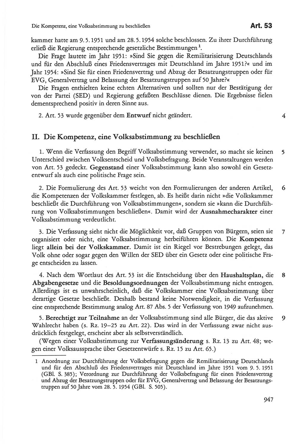 Die sozialistische Verfassung der Deutschen Demokratischen Republik (DDR), Kommentar mit einem Nachtrag 1997, Seite 947 (Soz. Verf. DDR Komm. Nachtr. 1997, S. 947)