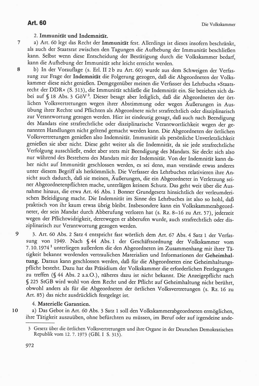 Die sozialistische Verfassung der Deutschen Demokratischen Republik (DDR), Kommentar mit einem Nachtrag 1997, Seite 972 (Soz. Verf. DDR Komm. Nachtr. 1997, S. 972)