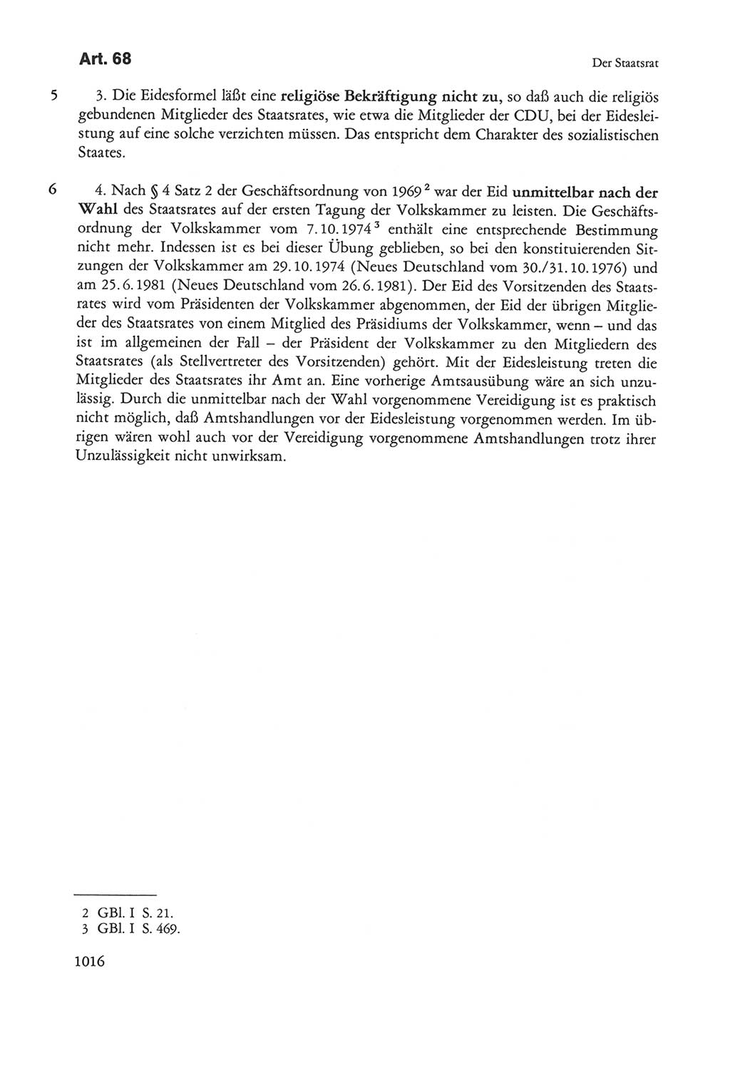 Die sozialistische Verfassung der Deutschen Demokratischen Republik (DDR), Kommentar mit einem Nachtrag 1997, Seite 1016 (Soz. Verf. DDR Komm. Nachtr. 1997, S. 1016)