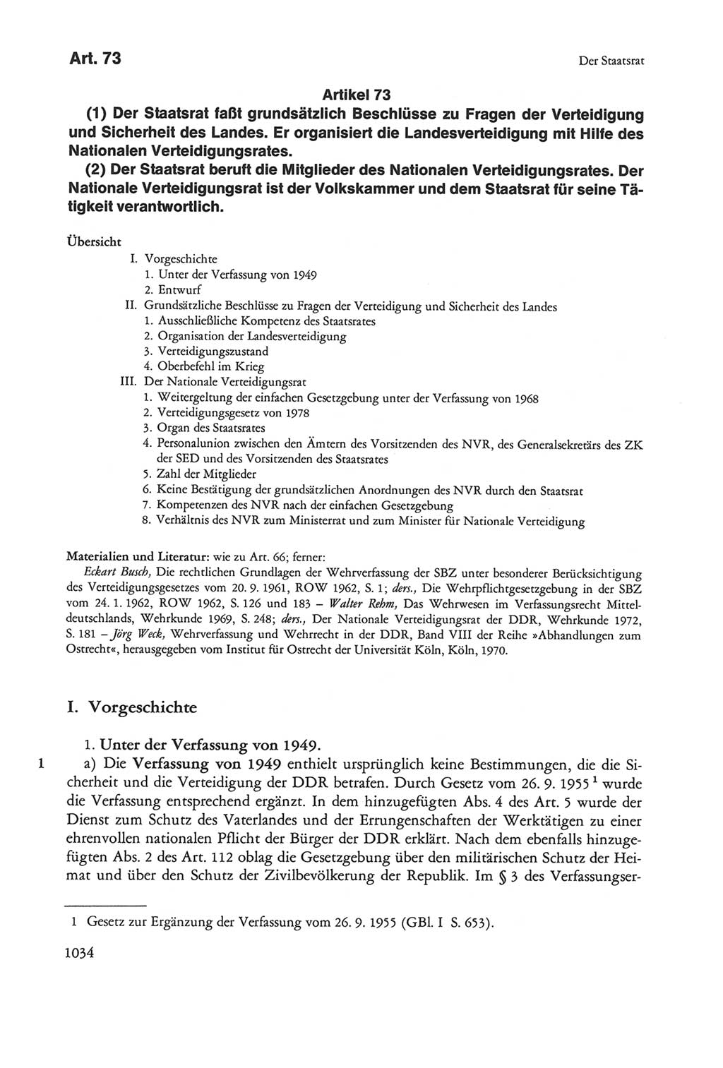 Die sozialistische Verfassung der Deutschen Demokratischen Republik (DDR), Kommentar mit einem Nachtrag 1997, Seite 1034 (Soz. Verf. DDR Komm. Nachtr. 1997, S. 1034)
