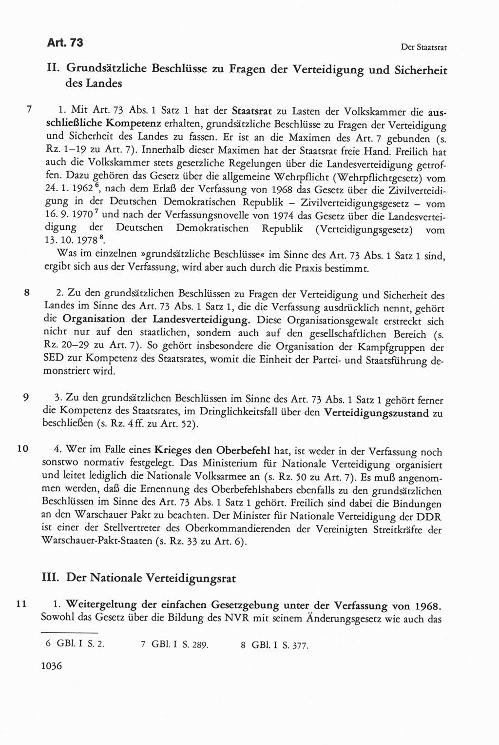 Die sozialistische Verfassung der Deutschen Demokratischen Republik (DDR), Kommentar mit einem Nachtrag 1997, Seite 1036 (Soz. Verf. DDR Komm. Nachtr. 1997, S. 1036)