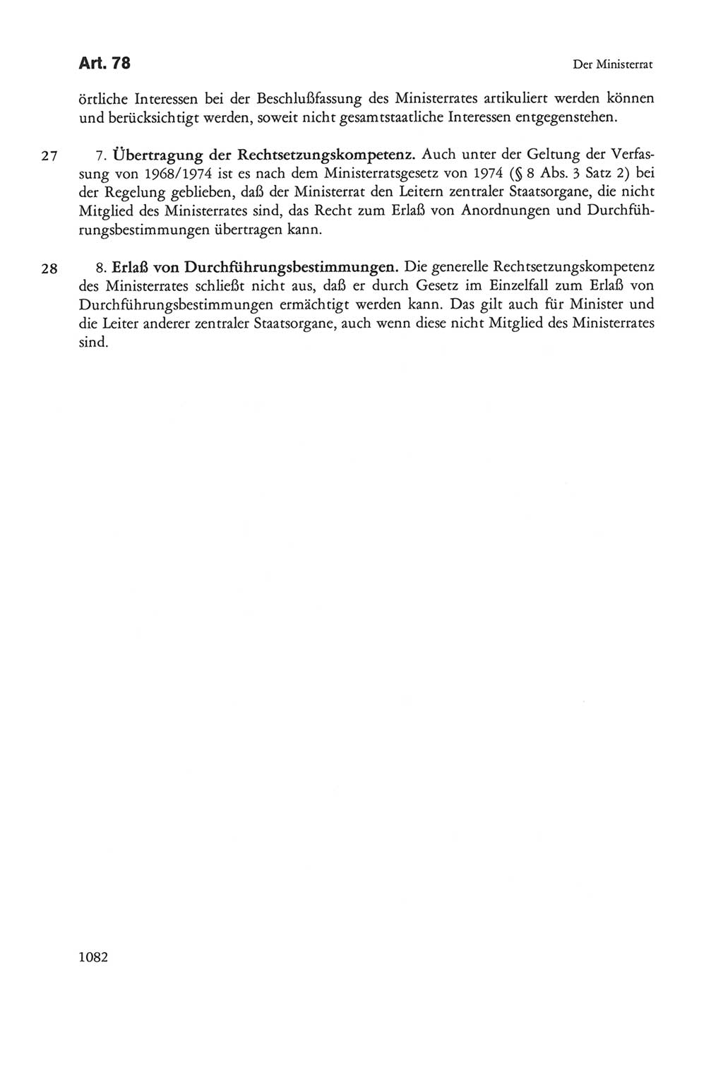 Die sozialistische Verfassung der Deutschen Demokratischen Republik (DDR), Kommentar mit einem Nachtrag 1997, Seite 1082 (Soz. Verf. DDR Komm. Nachtr. 1997, S. 1082)