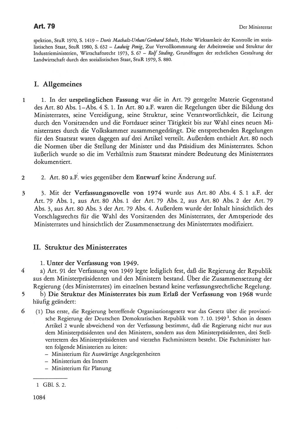 Die sozialistische Verfassung der Deutschen Demokratischen Republik (DDR), Kommentar mit einem Nachtrag 1997, Seite 1084 (Soz. Verf. DDR Komm. Nachtr. 1997, S. 1084)