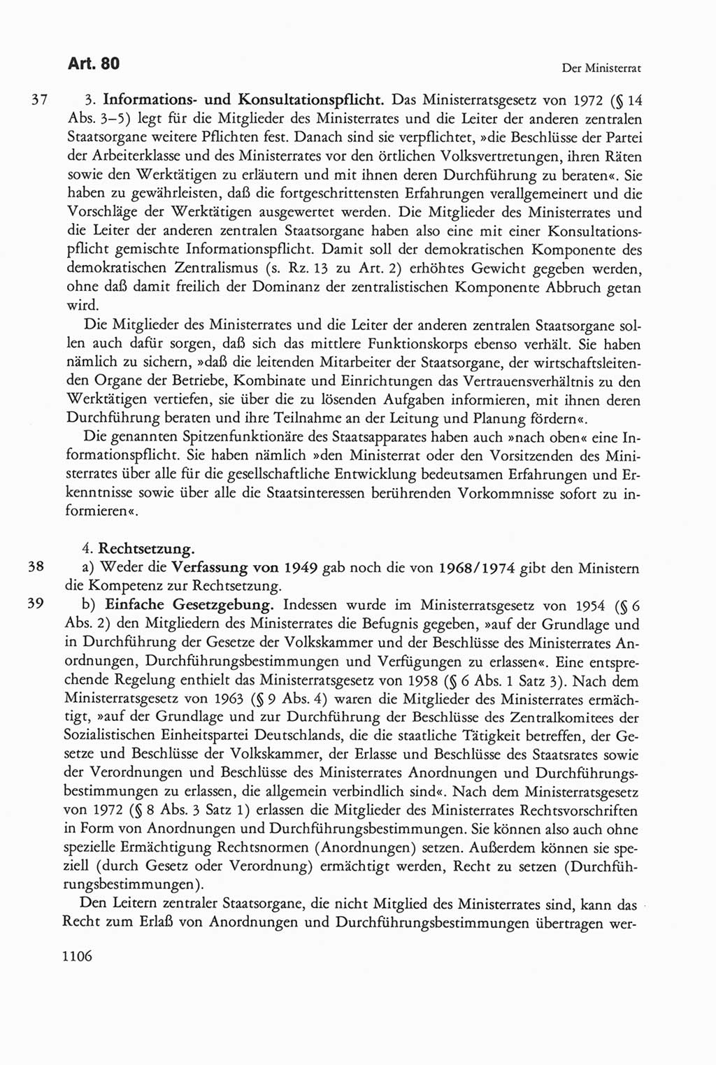 Die sozialistische Verfassung der Deutschen Demokratischen Republik (DDR), Kommentar mit einem Nachtrag 1997, Seite 1106 (Soz. Verf. DDR Komm. Nachtr. 1997, S. 1106)