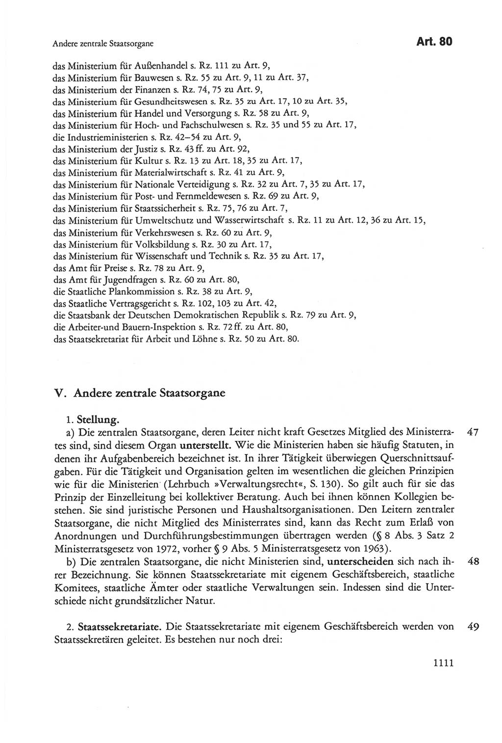 Die sozialistische Verfassung der Deutschen Demokratischen Republik (DDR), Kommentar mit einem Nachtrag 1997, Seite 1111 (Soz. Verf. DDR Komm. Nachtr. 1997, S. 1111)