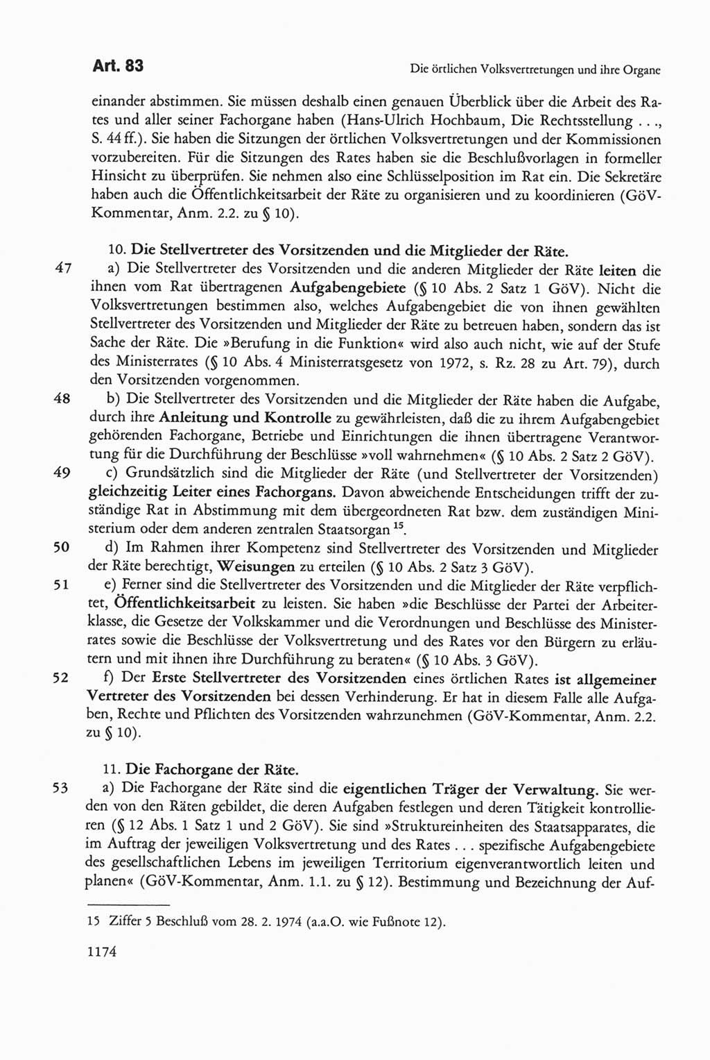 Die sozialistische Verfassung der Deutschen Demokratischen Republik (DDR), Kommentar mit einem Nachtrag 1997, Seite 1174 (Soz. Verf. DDR Komm. Nachtr. 1997, S. 1174)