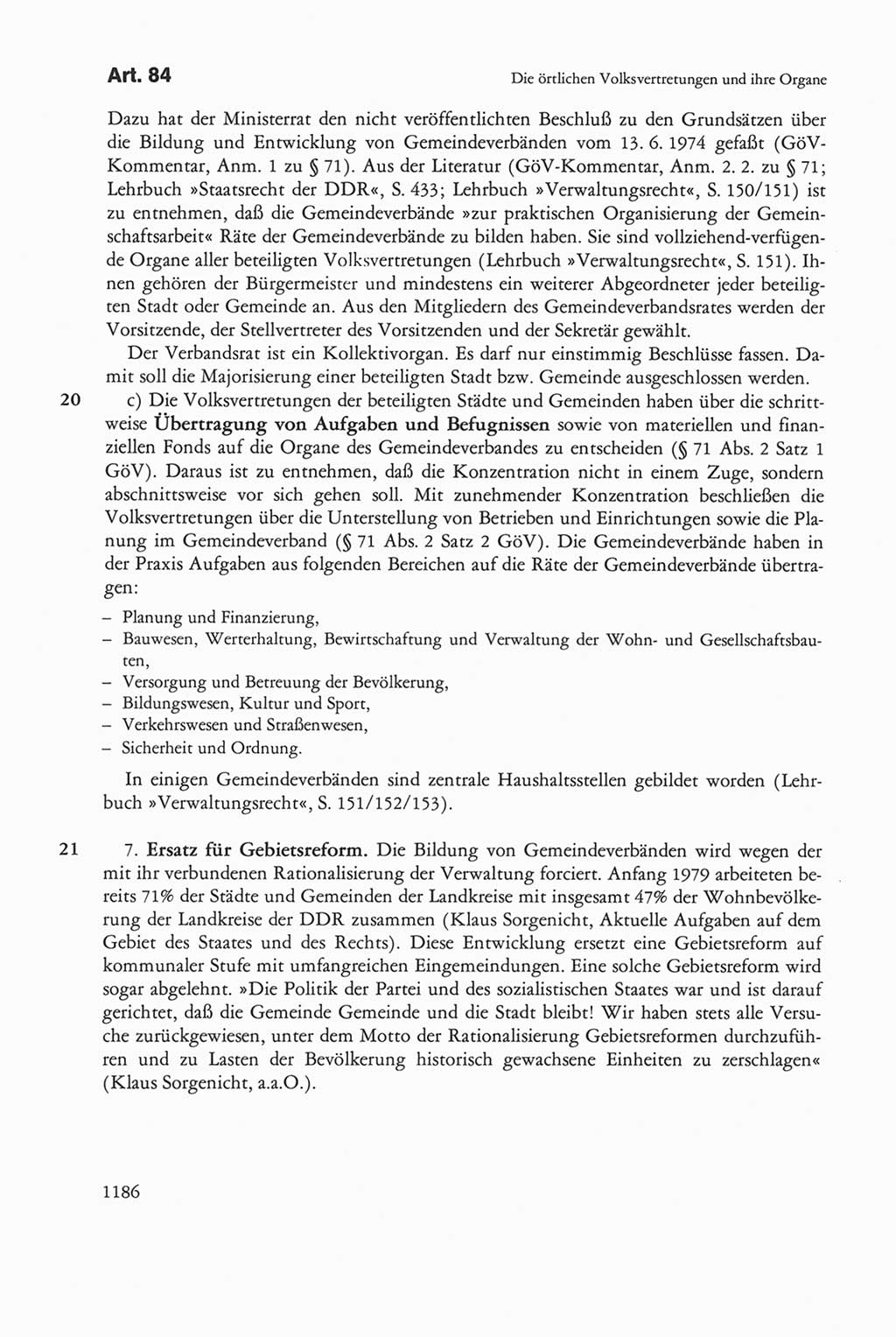 Die sozialistische Verfassung der Deutschen Demokratischen Republik (DDR), Kommentar mit einem Nachtrag 1997, Seite 1186 (Soz. Verf. DDR Komm. Nachtr. 1997, S. 1186)