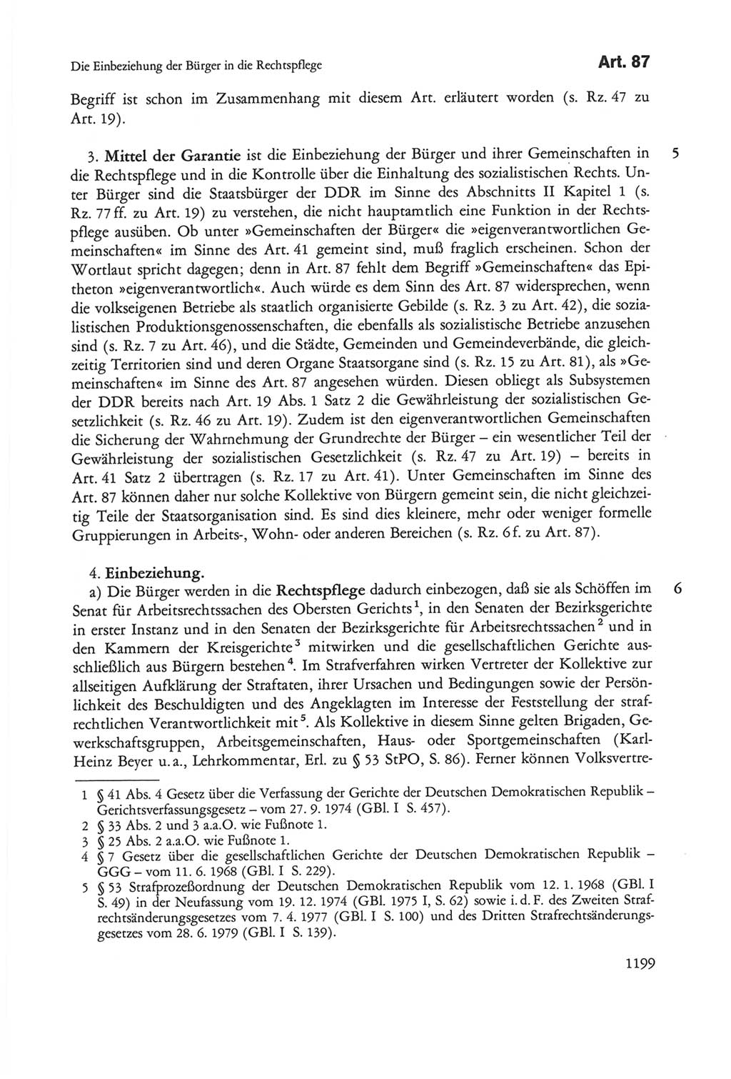 Die sozialistische Verfassung der Deutschen Demokratischen Republik (DDR), Kommentar mit einem Nachtrag 1997, Seite 1199 (Soz. Verf. DDR Komm. Nachtr. 1997, S. 1199)