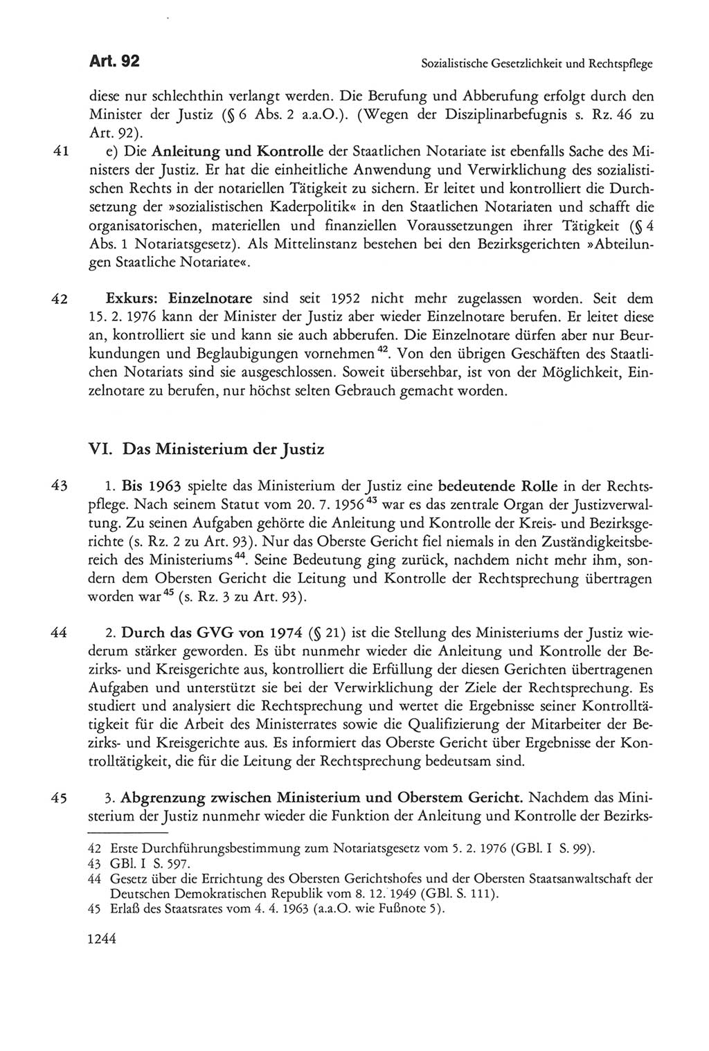 Die sozialistische Verfassung der Deutschen Demokratischen Republik (DDR), Kommentar mit einem Nachtrag 1997, Seite 1244 (Soz. Verf. DDR Komm. Nachtr. 1997, S. 1244)