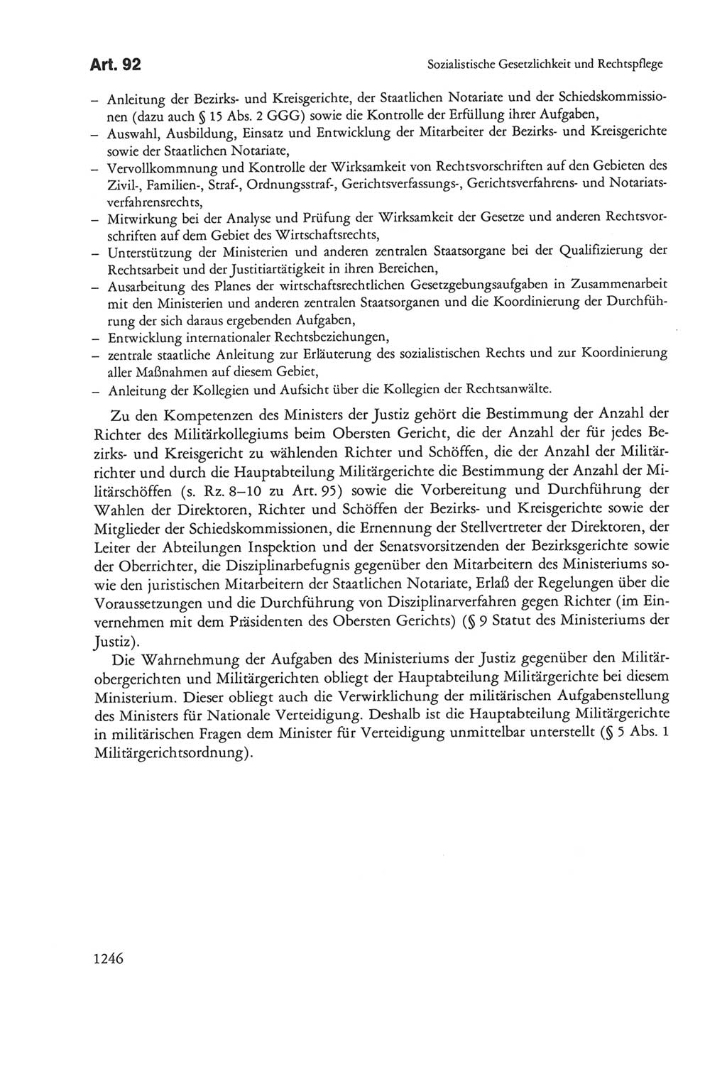 Die sozialistische Verfassung der Deutschen Demokratischen Republik (DDR), Kommentar mit einem Nachtrag 1997, Seite 1246 (Soz. Verf. DDR Komm. Nachtr. 1997, S. 1246)