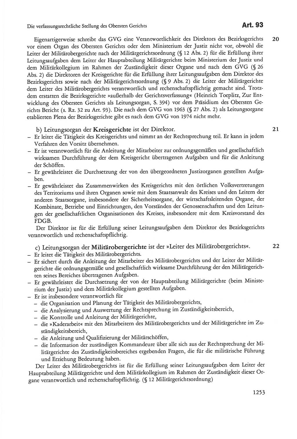 Die sozialistische Verfassung der Deutschen Demokratischen Republik (DDR), Kommentar mit einem Nachtrag 1997, Seite 1253 (Soz. Verf. DDR Komm. Nachtr. 1997, S. 1253)