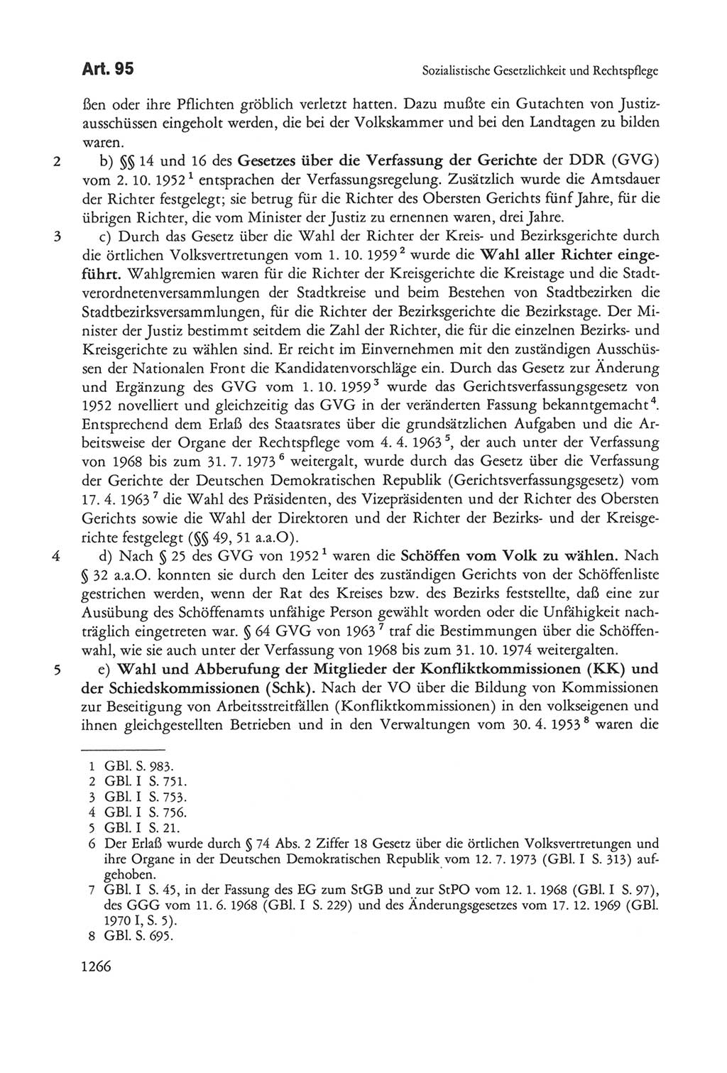 Die sozialistische Verfassung der Deutschen Demokratischen Republik (DDR), Kommentar mit einem Nachtrag 1997, Seite 1266 (Soz. Verf. DDR Komm. Nachtr. 1997, S. 1266)