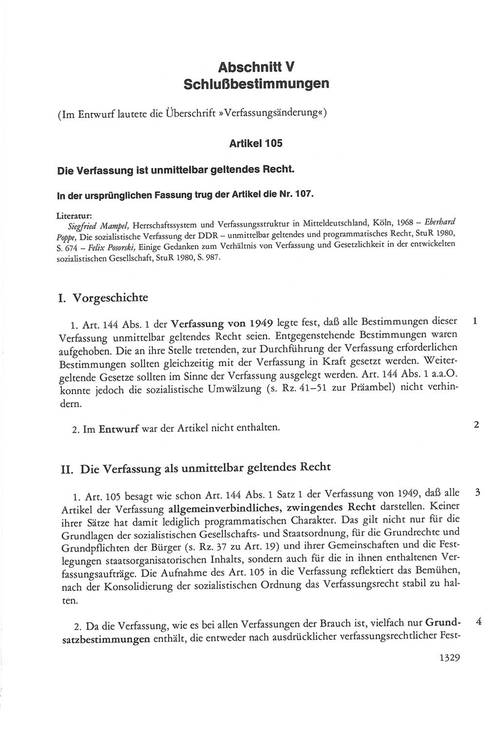 Die sozialistische Verfassung der Deutschen Demokratischen Republik (DDR), Kommentar mit einem Nachtrag 1997, Seite 1329 (Soz. Verf. DDR Komm. Nachtr. 1997, S. 1329)