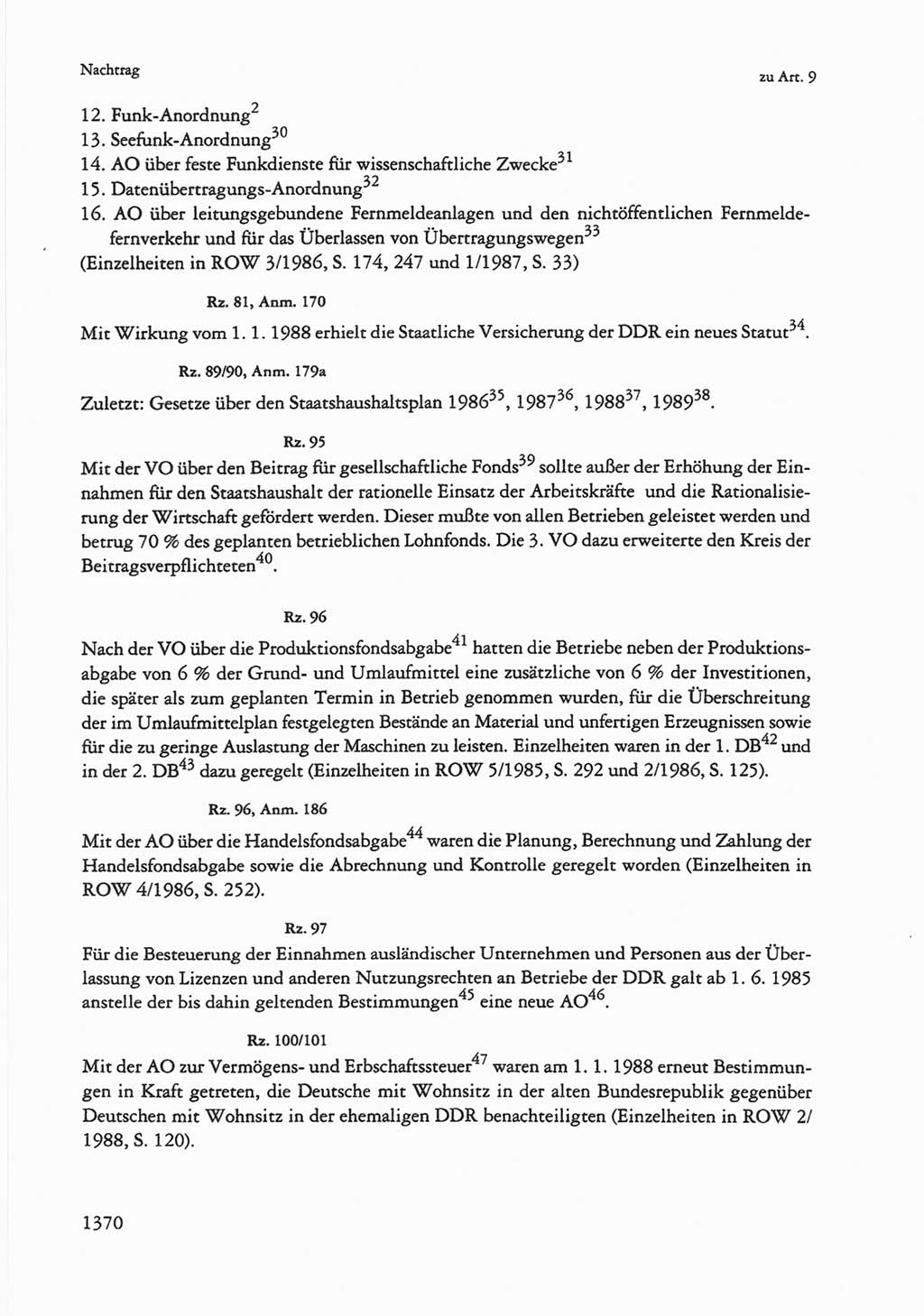 Die sozialistische Verfassung der Deutschen Demokratischen Republik (DDR), Kommentar mit einem Nachtrag 1997, Seite 1370 (Soz. Verf. DDR Komm. Nachtr. 1997, S. 1370)