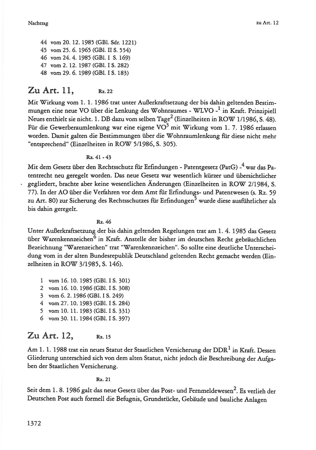 Die sozialistische Verfassung der Deutschen Demokratischen Republik (DDR), Kommentar mit einem Nachtrag 1997, Seite 1372 (Soz. Verf. DDR Komm. Nachtr. 1997, S. 1372)