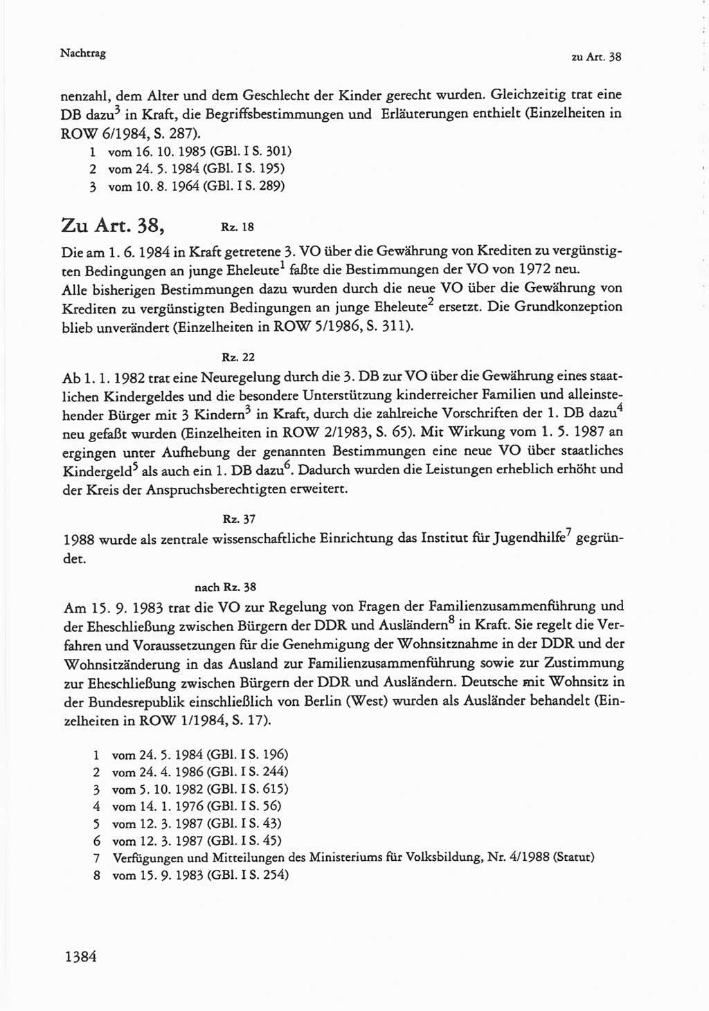 Die sozialistische Verfassung der Deutschen Demokratischen Republik (DDR), Kommentar mit einem Nachtrag 1997, Seite 1384 (Soz. Verf. DDR Komm. Nachtr. 1997, S. 1384)