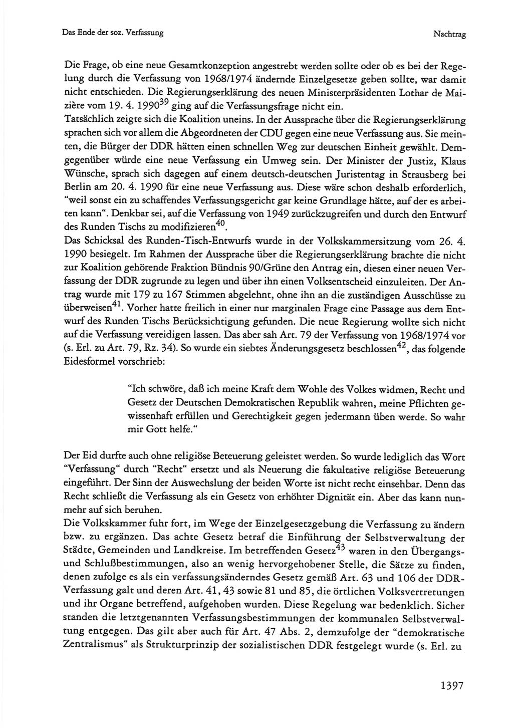 Die sozialistische Verfassung der Deutschen Demokratischen Republik (DDR), Kommentar mit einem Nachtrag 1997, Seite 1397 (Soz. Verf. DDR Komm. Nachtr. 1997, S. 1397)