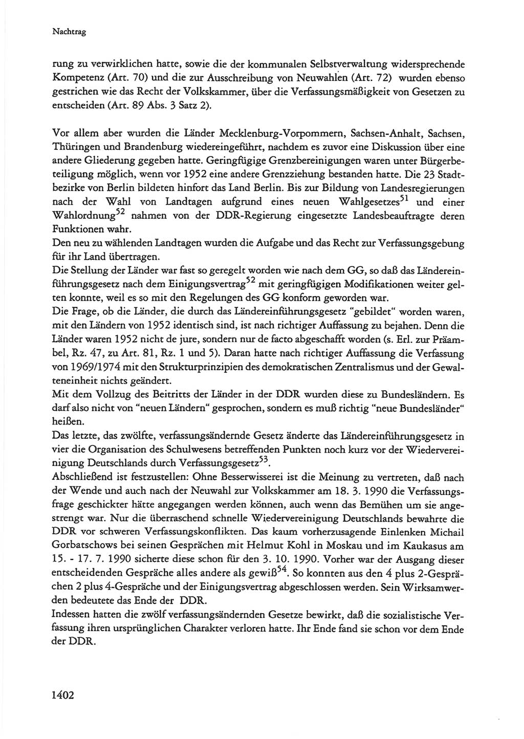 Die sozialistische Verfassung der Deutschen Demokratischen Republik (DDR), Kommentar mit einem Nachtrag 1997, Seite 1402 (Soz. Verf. DDR Komm. Nachtr. 1997, S. 1402)