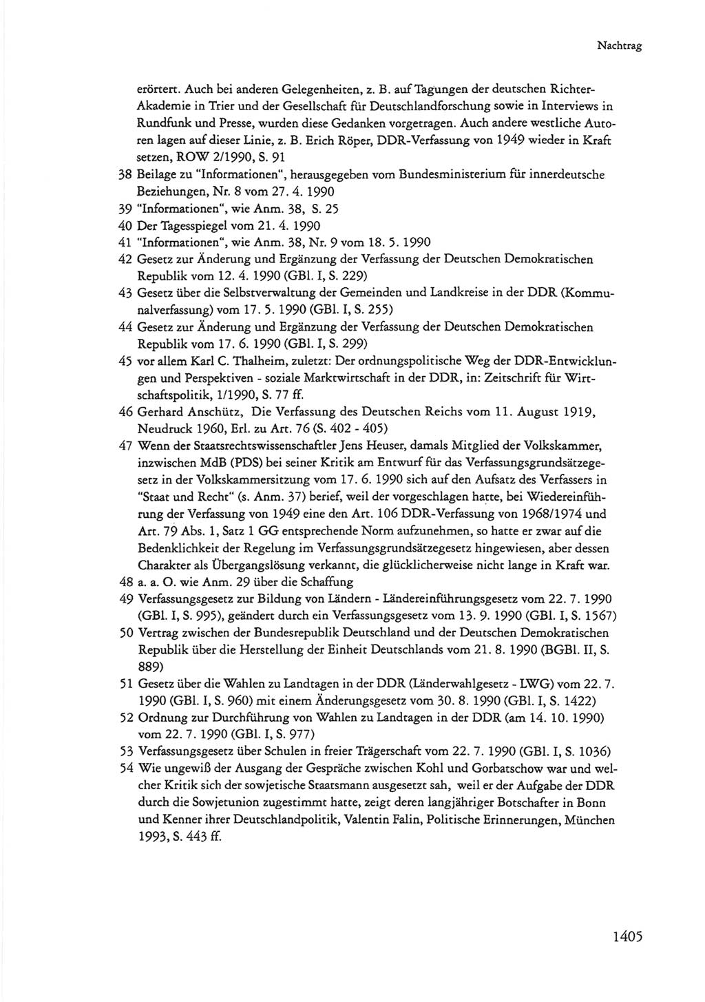 Die sozialistische Verfassung der Deutschen Demokratischen Republik (DDR), Kommentar mit einem Nachtrag 1997, Seite 1405 (Soz. Verf. DDR Komm. Nachtr. 1997, S. 1405)